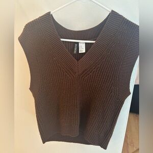 Brown sweater vest